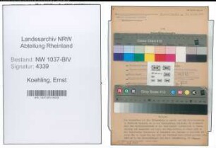 Entnazifizierung Ernst Koehling , geb. 07.12.1900 (Baurat)