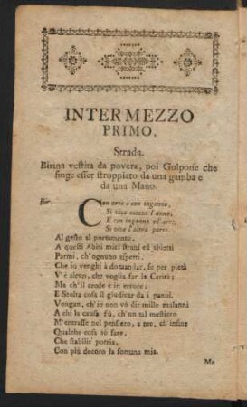 Intermezzo Primo. = Erstes Zwischenspiel.