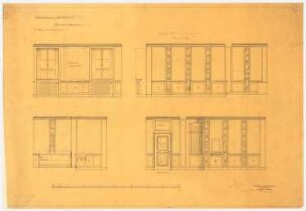 Wohnhaus Dr. Eduard Simon, Berlin: Wandansichten des Billardzimmers