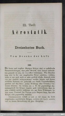 III. Theil. Aerostatik