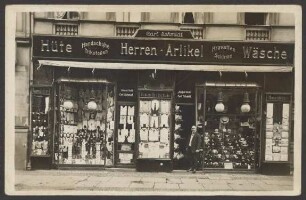 Ansichtskarte Herrenmode-Geschäft, Admiralstraße 30