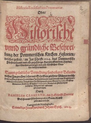 Historia ecclesiastica Pomeraniae