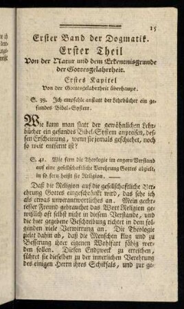 15-24, Erstes Kapitel. Von der Gottesgelahrtheit überhaupt.