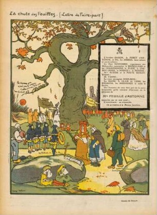 La chute des Feuilles. (Lettre de Faire-part).