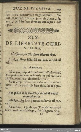 XIX. De Libertate Christiana