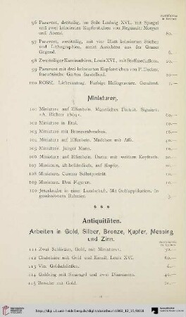 Miniaturen (Nr. 101-110)