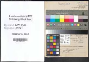 Entnazifizierung Karl Hermann , geb. 22.04.1917 ()