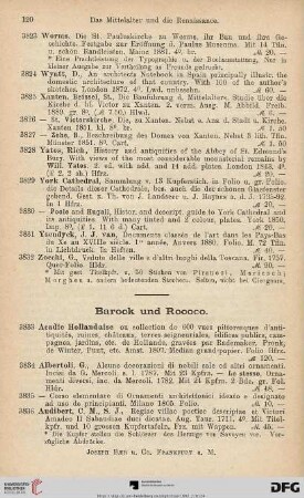 Barock und Rococo (Nr. 3833 - 4027)
