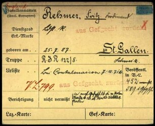 Rehmer, Fritz - Reich, Ludwig
