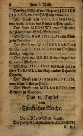 Johann Hübners, Rectoris zu S. Johannis in Hamburg, Supplementa Zu seinen Historischen, Genealogischen und Geographischen Fragen, 1. Über die Jahre 1708. 1709. 1710. 1711. biß Ostern 1712.