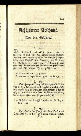 Achtzehnter Abschnitt. Von dem Geschmack