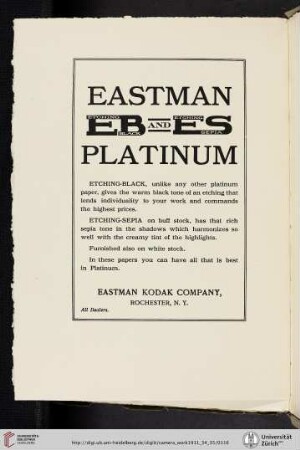 Eastman Kodak Company [Eastman Platinum Paper]