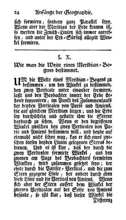 §. X. Wie man die Weite eines Meridian-Bogens bestimmet.