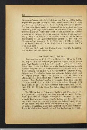 Der Angriff am 11. Juli 1916