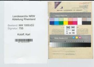 Entnazifizierung Karl Koloff, geb. 14.09.1908 (Polizeibeamter)