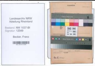 Entnazifizierung Franz Becker , geb. 03.10.1888 (Maurer)