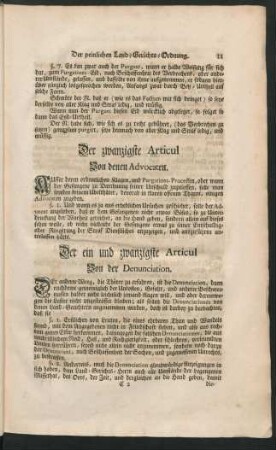 Der zwanzigste Articul Von denen Advocaten.