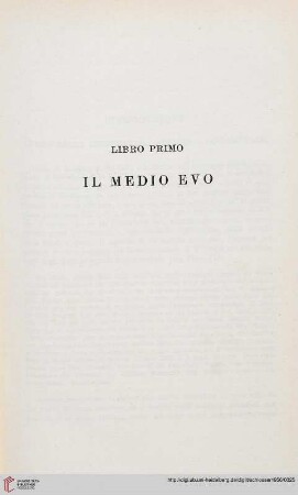 Libro primo. Il medio evo