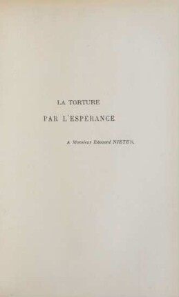 La torture par l'espérance