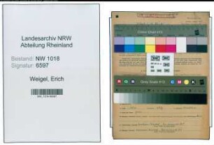 Entnazifizierung Erich Weigel , geb. 19.01.1898 (Stadtinspektor)