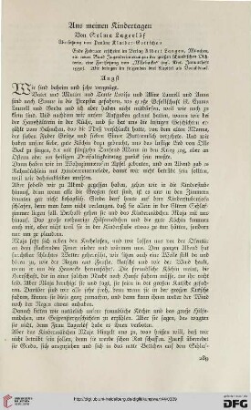Aus meinen Kindertagen