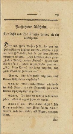 Funfzehnter Abschnitt. Der Ochs und Esel ist besser daran, als ein Leibeigener