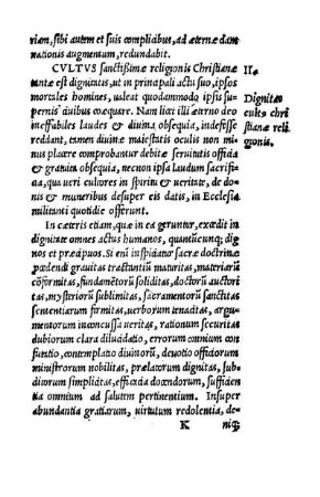 II. CULTUS