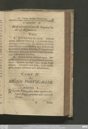 Caput IV. de Regno Portugalliae.