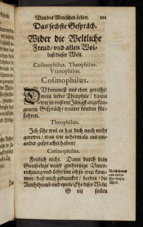 101-121, VI. Das sechste Gespräch