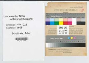 Entnazifizierung Adam Schultheis , geb. 22.01.1894 (Chemiker)