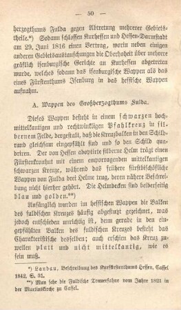 A. Wappen des Großherzogthums Fulda.