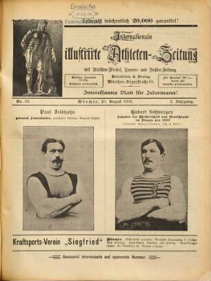 Internationale illustrirte Athleten-Zeitung : Verbandsorgan der Athleten-Verbände von Bayern, Württemberg, Süddeutschland .... 2. 1893