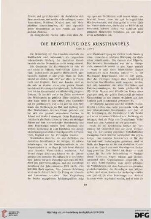 Die Bedeutung des Kunsthandels