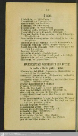 Wissenschaftliche Gesellschaften und Vereine