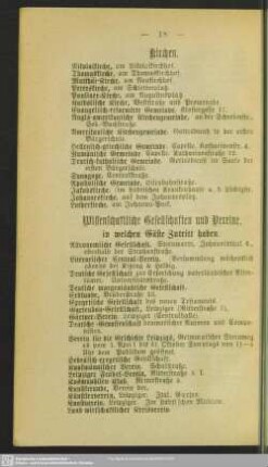 Wissenschaftliche Gesellschaften und Vereine