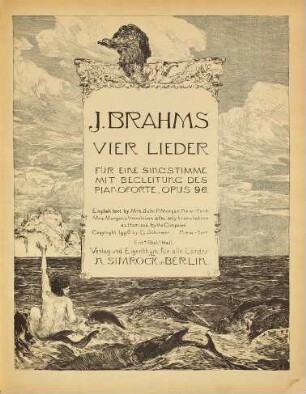 Vier Lieder : für 1 Singstimme mit Begleitung d. Pianoforte ; op. 96