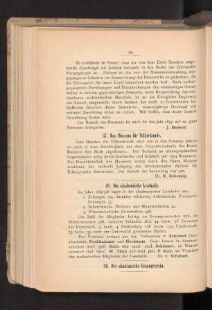 39. Der akademische Gesangverein.