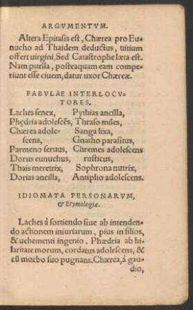 Fabulae Interlocutores.