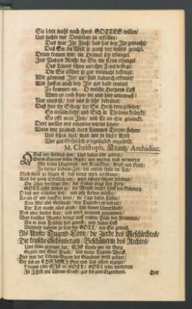 O Daß wir sterblich sind! Und haben sehr geirret/ [...]
