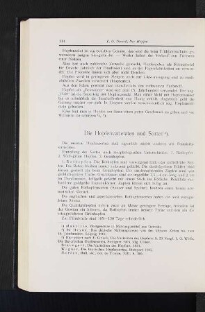 Die Hopfenvarietäten und Sorten ³).