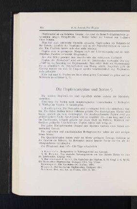 Die Hopfenvarietäten und Sorten ³).