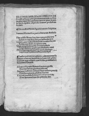 Erasmi Roterodami Libellus de constructione octo partium orationis ...