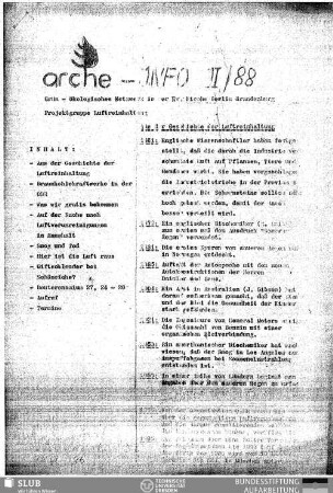 1988,2 Luft: Arche-Info