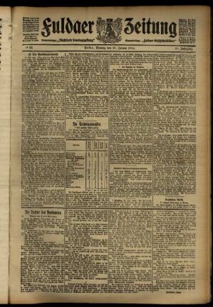 Ausgabe vom Montag, den 29. Januar 1912.