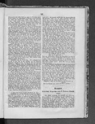 Dänische Depesche vom 5. Januar 1863.