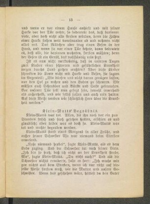 Klein-Matts' Begräbnis.