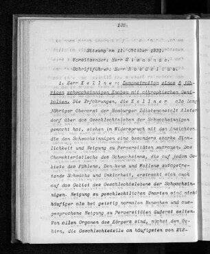 Sitzung am 11. Oktober 1921.
