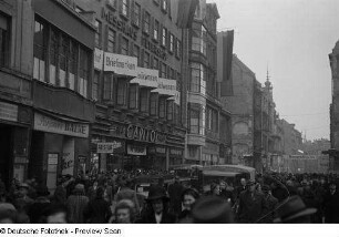 Ansicht Petershof, Messebetrieb in der Petersstraße