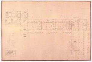 Berufsschule und Katholische Volksschule, Goch: Berufsschule, Gewerbliche Abteilung: Grundriss Untergeschoss 1:100
