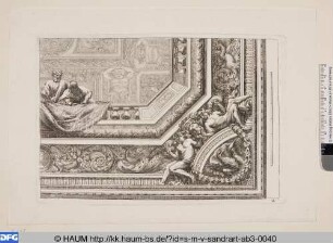 Dekoration für eine Decke unterhalb einer Gallerie